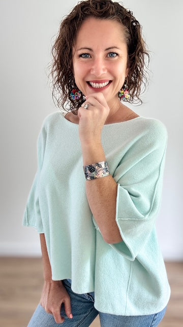 Bracelet manchette réglable - Vert