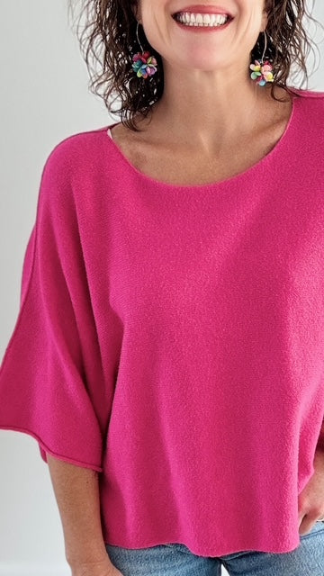 Pull Douillet Rose Fuchsia