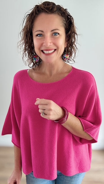 Pull Douillet Rose Fuchsia