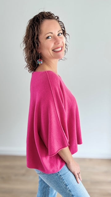 Pull Douillet Rose Fuchsia