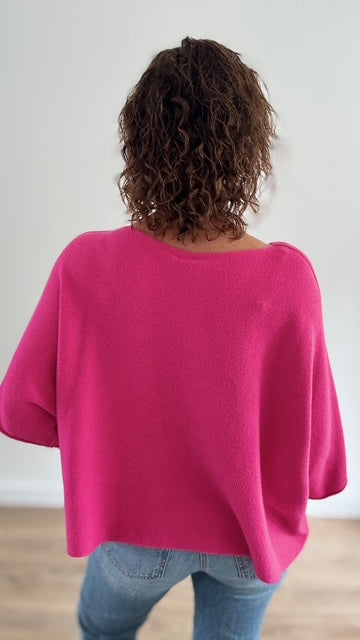Pull Douillet Rose Fuchsia