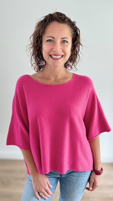 Pull Douillet Rose Fuchsia