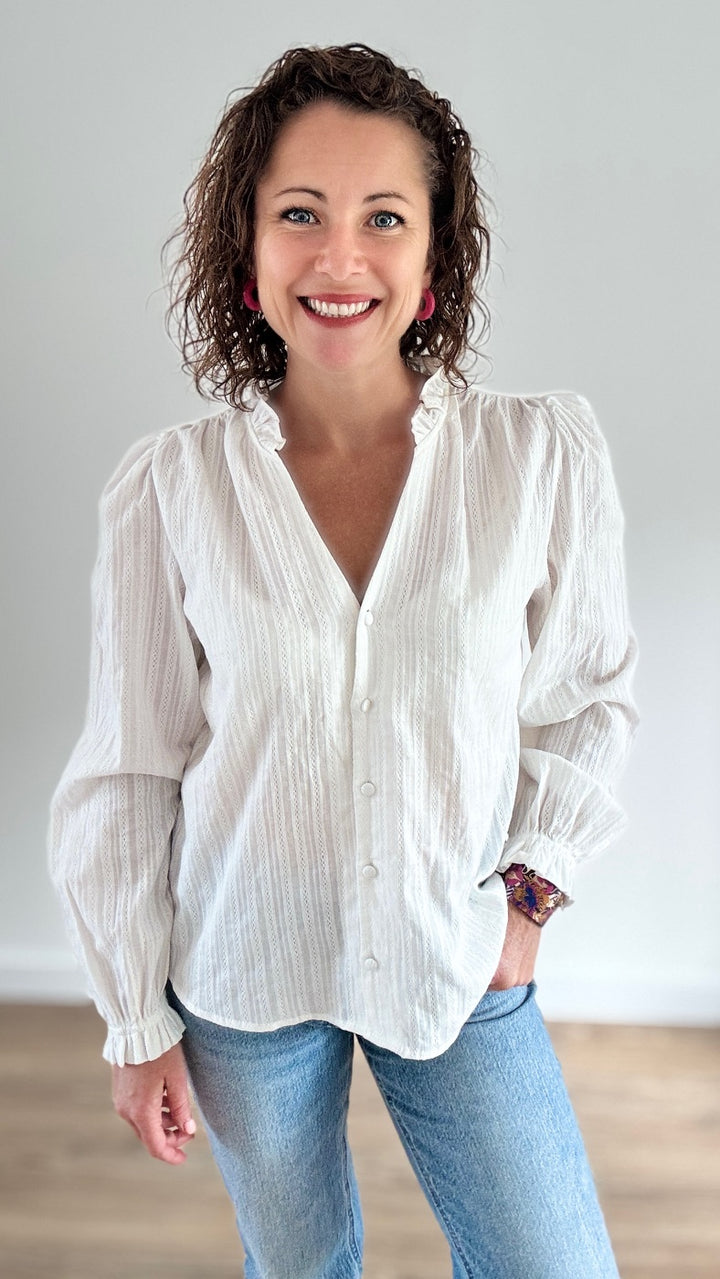 Chemise Coupe Droite Blanche