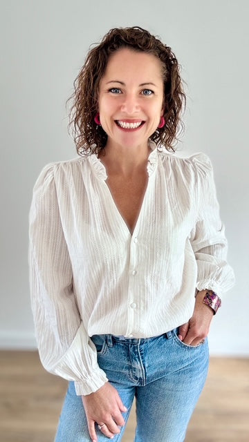 Chemise Coupe Droite Blanche