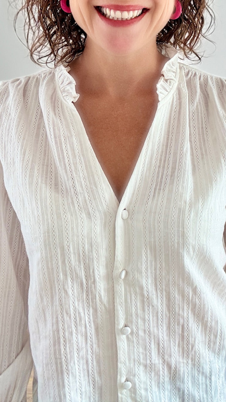 Chemise Coupe Droite Blanche