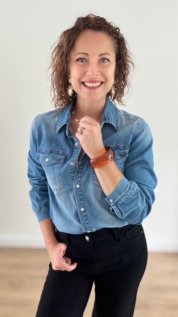 Bracelet Rond en Résine - Marron