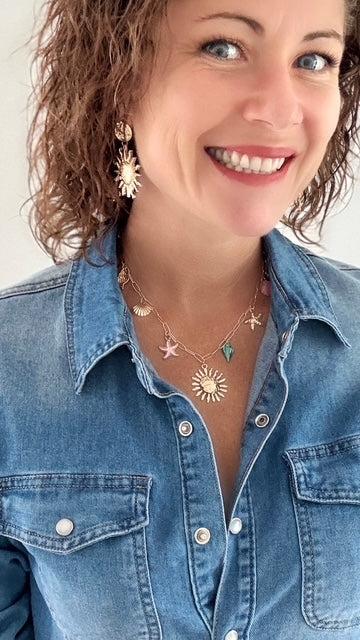 Collier à Breloques esprit marin - Doré