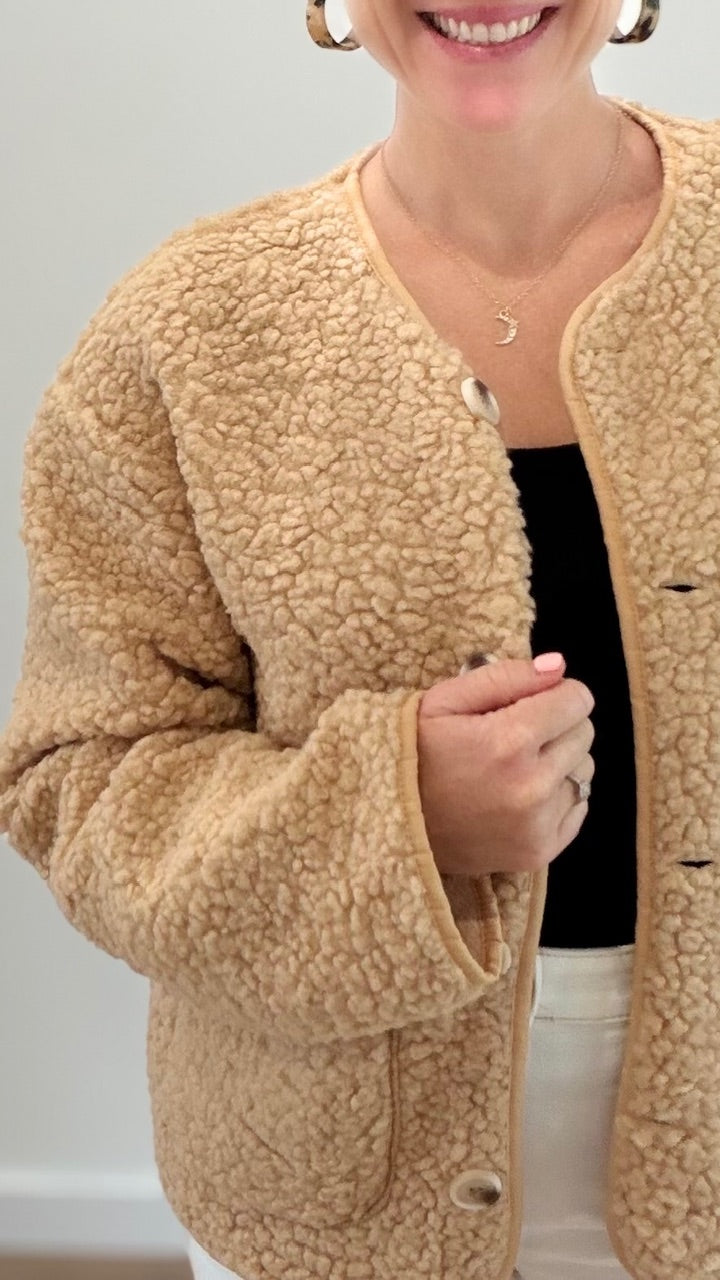 Veste moumoute - Camel