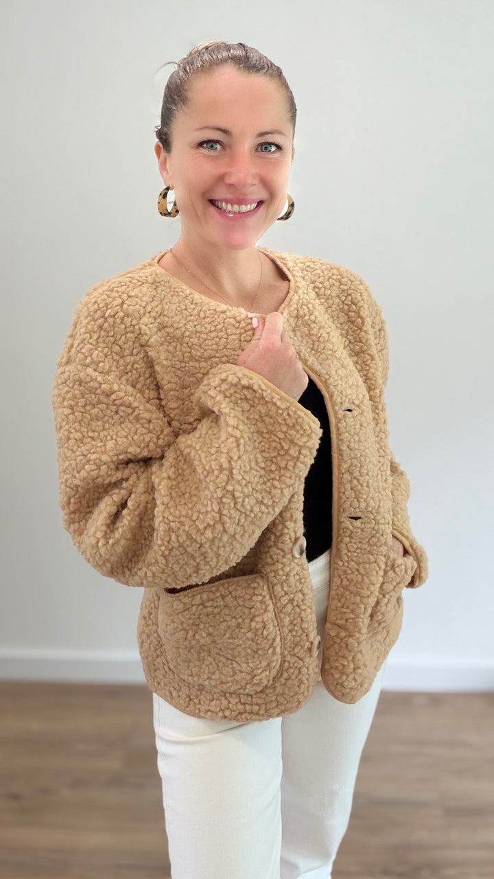 Veste moumoute - Camel