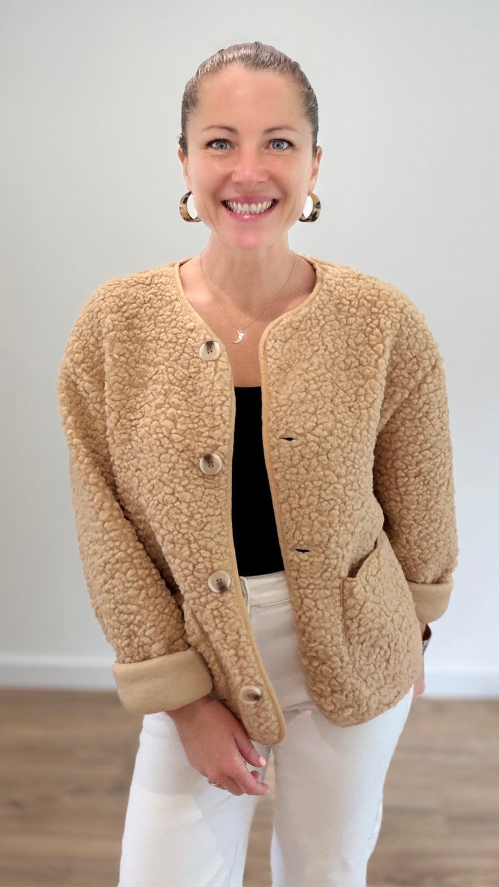 Veste moumoute - Camel