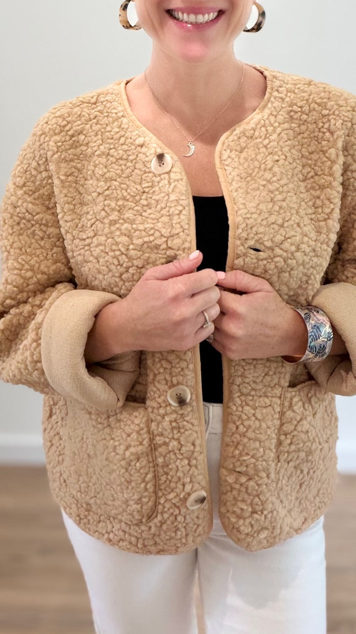 Veste moumoute - Camel