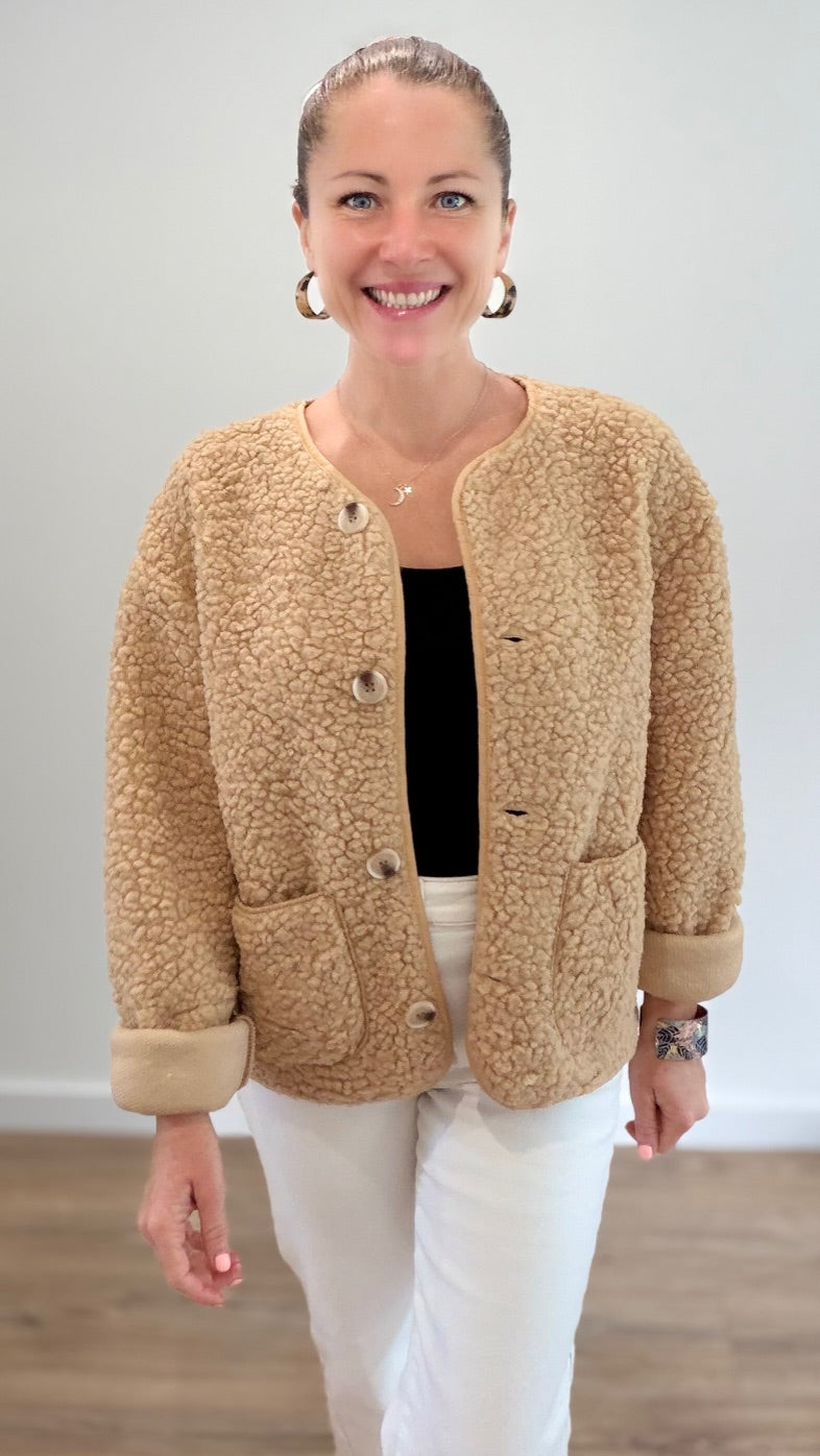 Veste moumoute - Camel