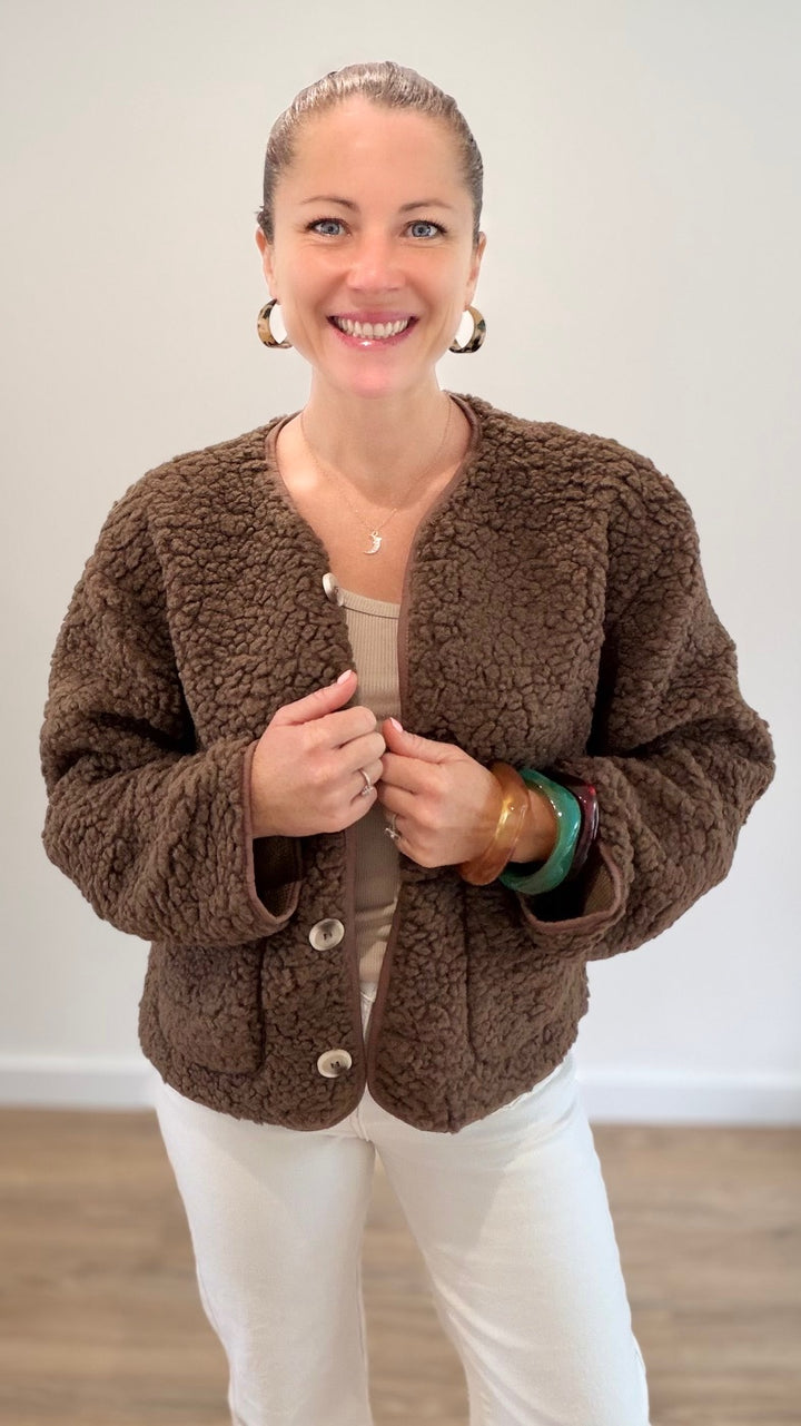 Veste moumoute - Marron