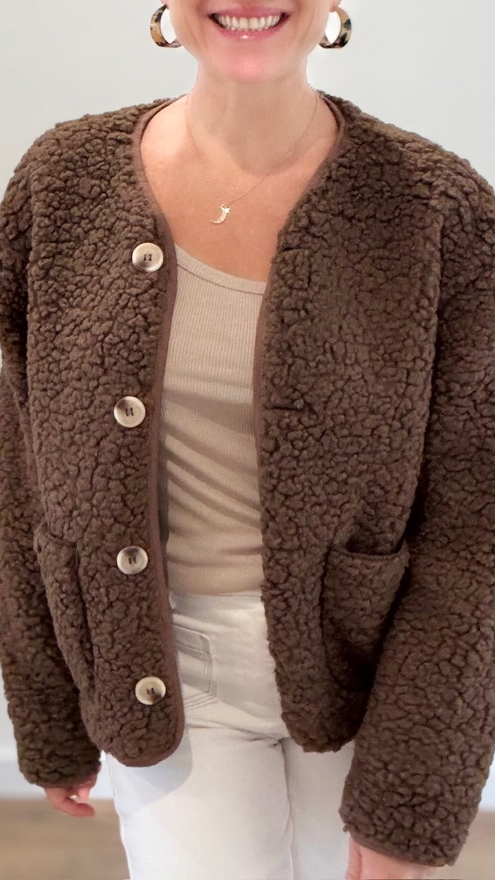 Veste moumoute - Marron