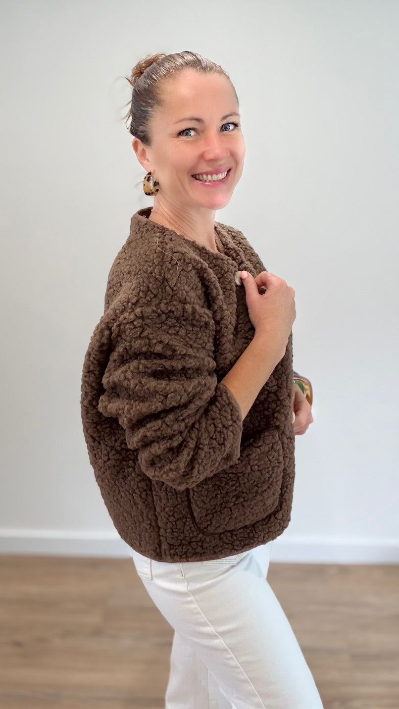 Veste moumoute - Marron