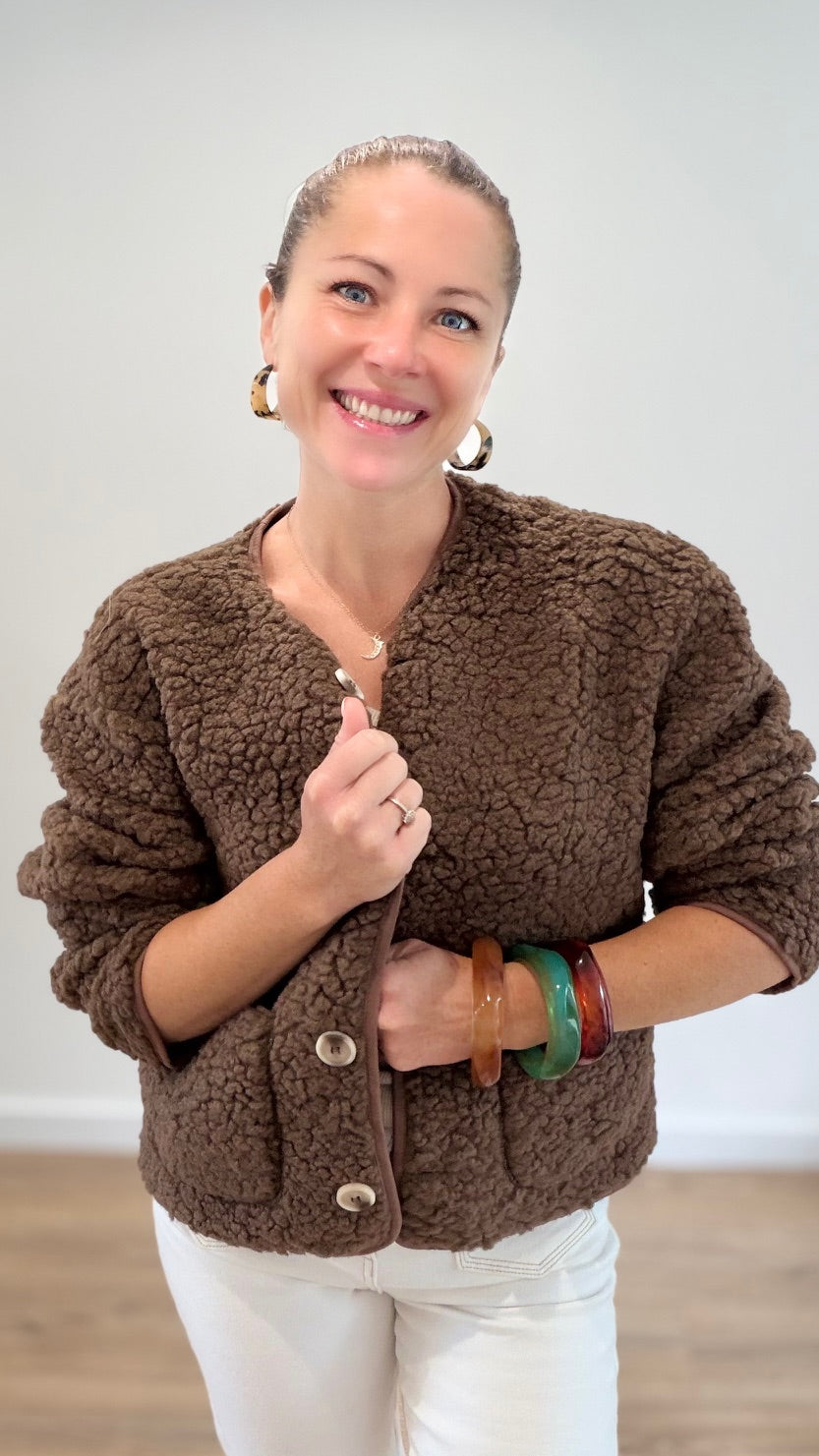 Veste moumoute - Marron