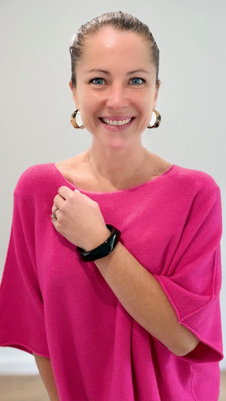 Bracelet Jonc - Noir nacré