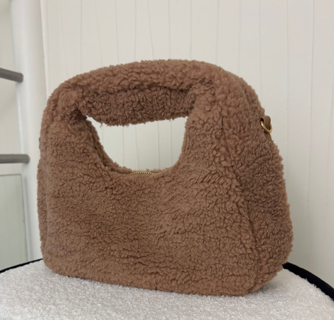 Sac Bandoulière en Moumoute Marron Sacs Miss Guapa