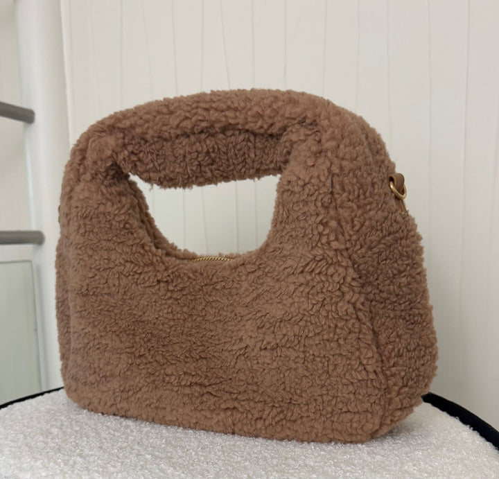 Sac Bandoulière en Moumoute Marron Sacs Miss Guapa
