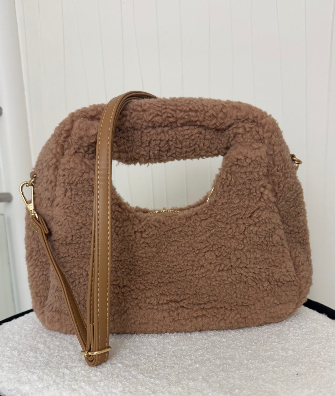 Sac Bandoulière en Moumoute Marron Sacs Miss Guapa