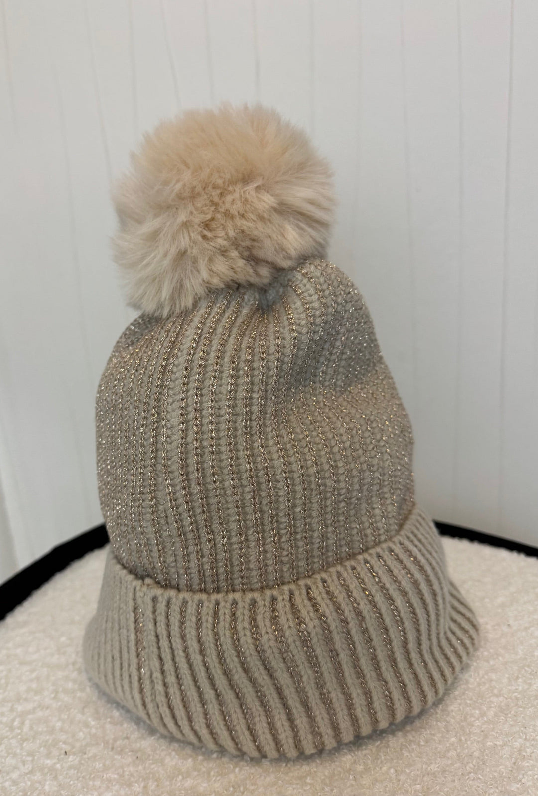 Bonnet Beige Pailleté Accessoires Miss Guapa