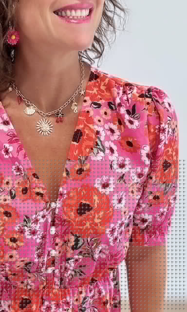 Robe longue fleurie Rose Fuchsia Robes Miss Guapa