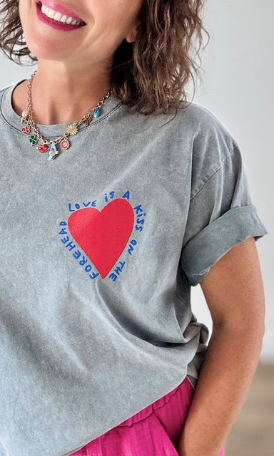 Tee-shirt Gris Délavé Tee-Shirt et Tops Miss Guapa