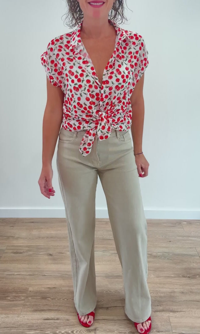 Jean Wide leg Beige