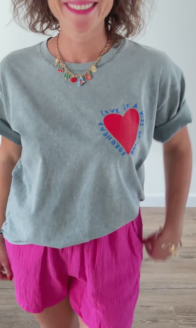 Tee-shirt Gris Délavé