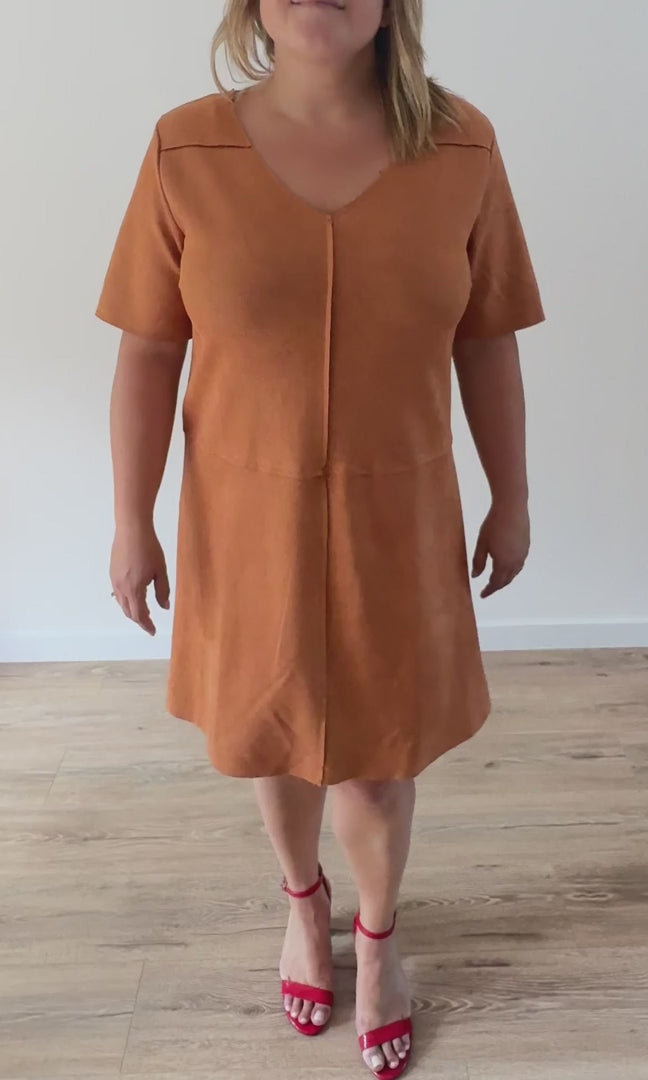 Robe en Suédine Camel