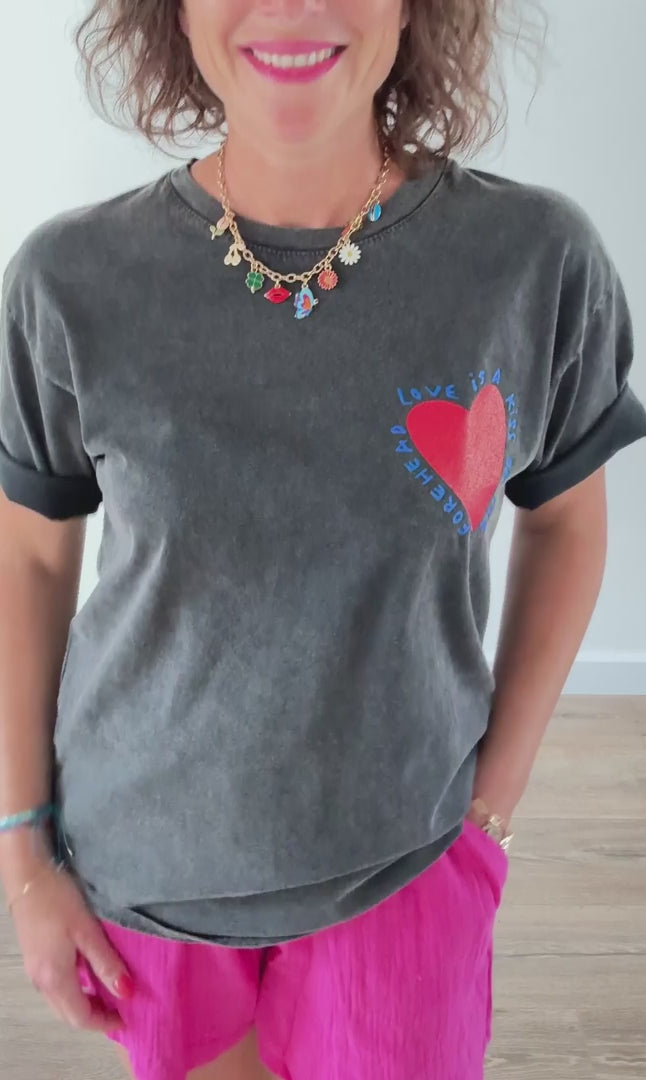 Tee-shirt Noir Délavé