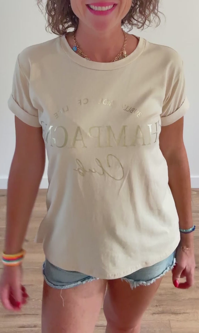 Tee-shirt Beige "Champagne"