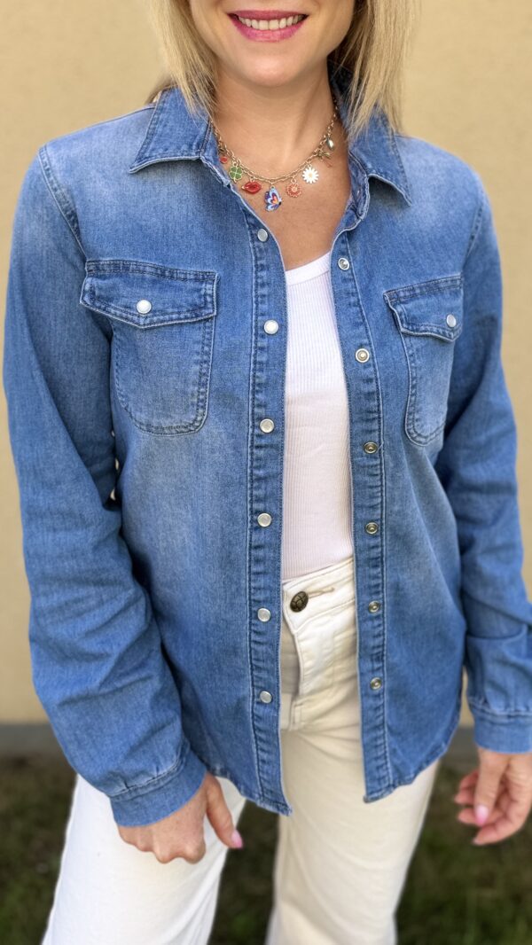 Chemise en Jean MONICA - Bleu