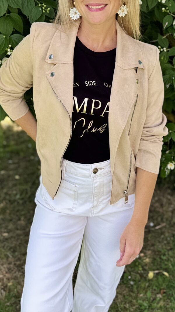 Veste suédine SUSANA - Beige