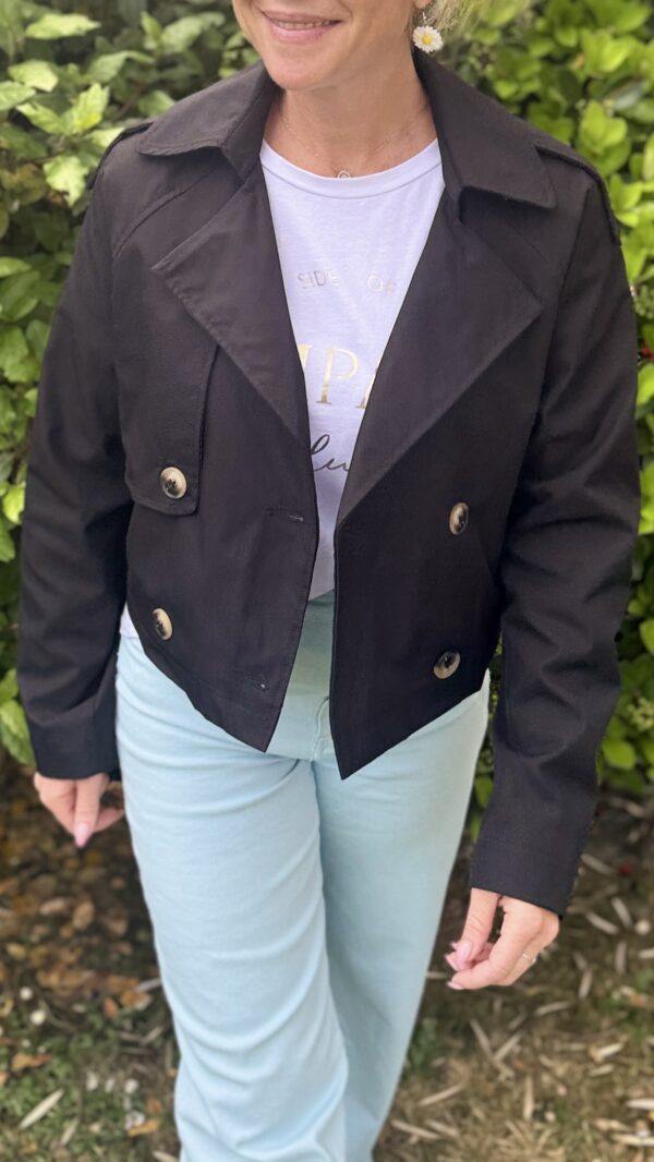 Trench court PAULINA - Noir