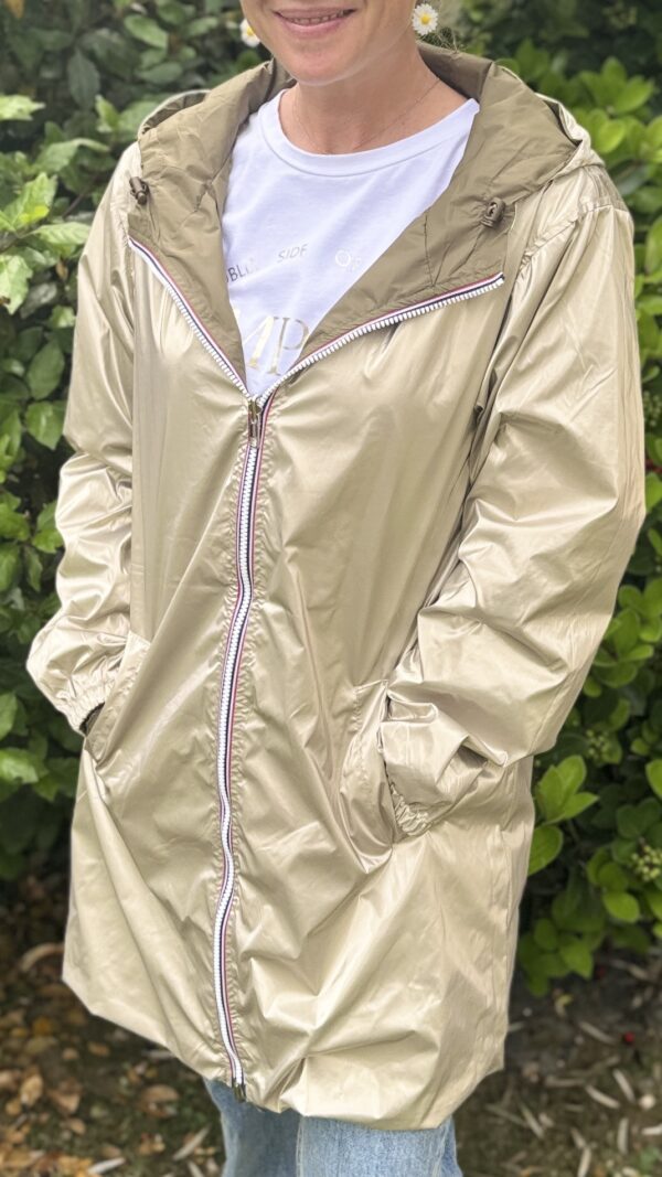 Parka imperméable réversible NEYLA - Kaki et Doré