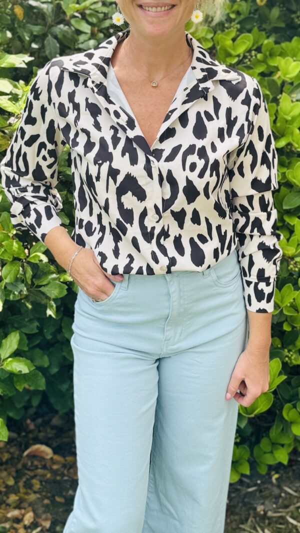 Chemise Léopard LAIA - Blanc et Noir