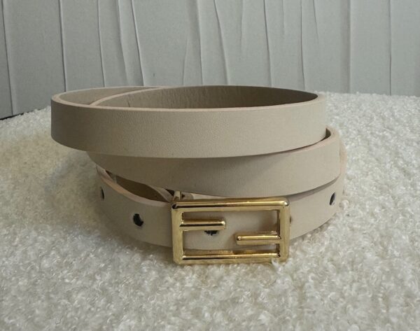 Ceinture fine MINA - Ecru