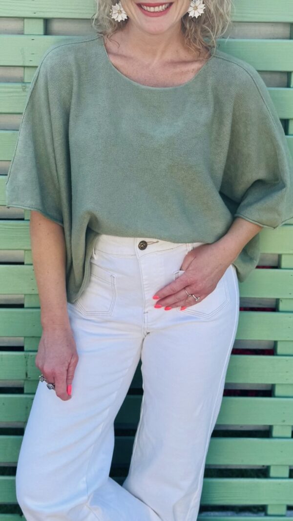 Pull manches 3/4 WENDY - Kaki