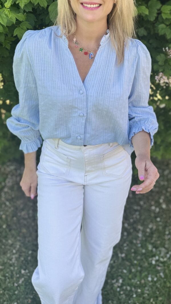 Chemise coupe droite CHLOE - Bleu