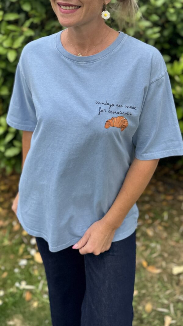 Tee-shirt croissant ADELE - Bleu