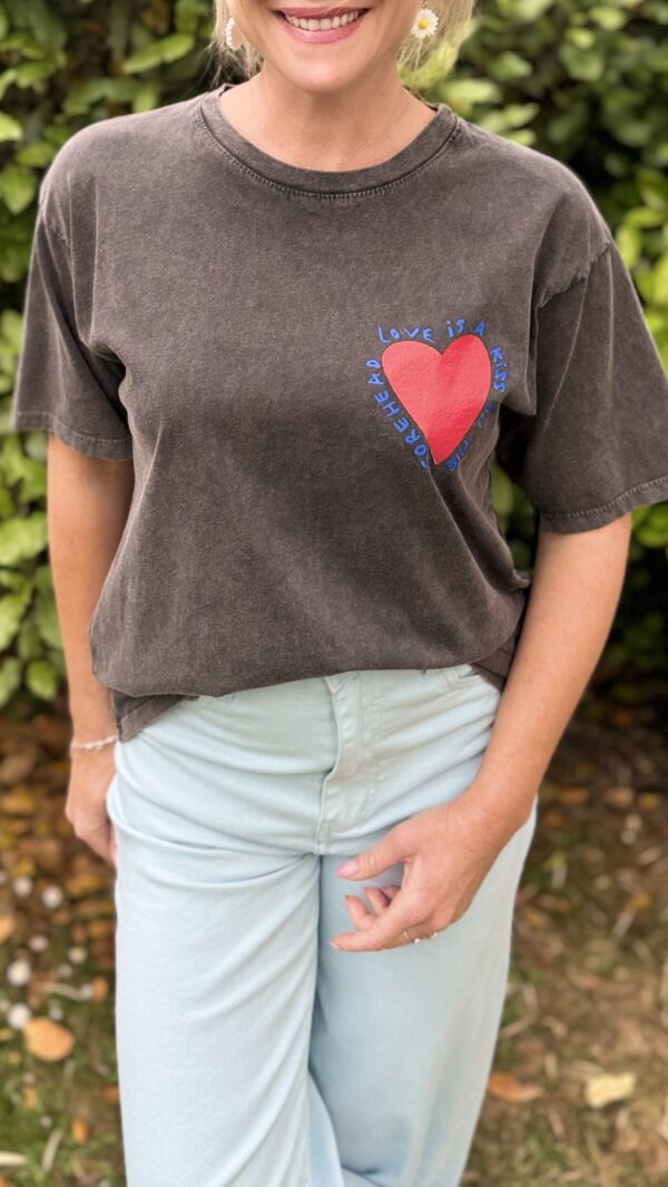 Tee-shirt coeur ALIX - Noir