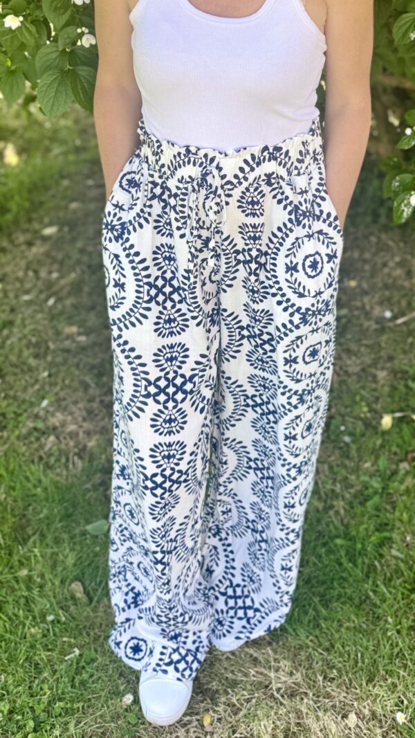 Pantalon fluide MARGOT - Bleu