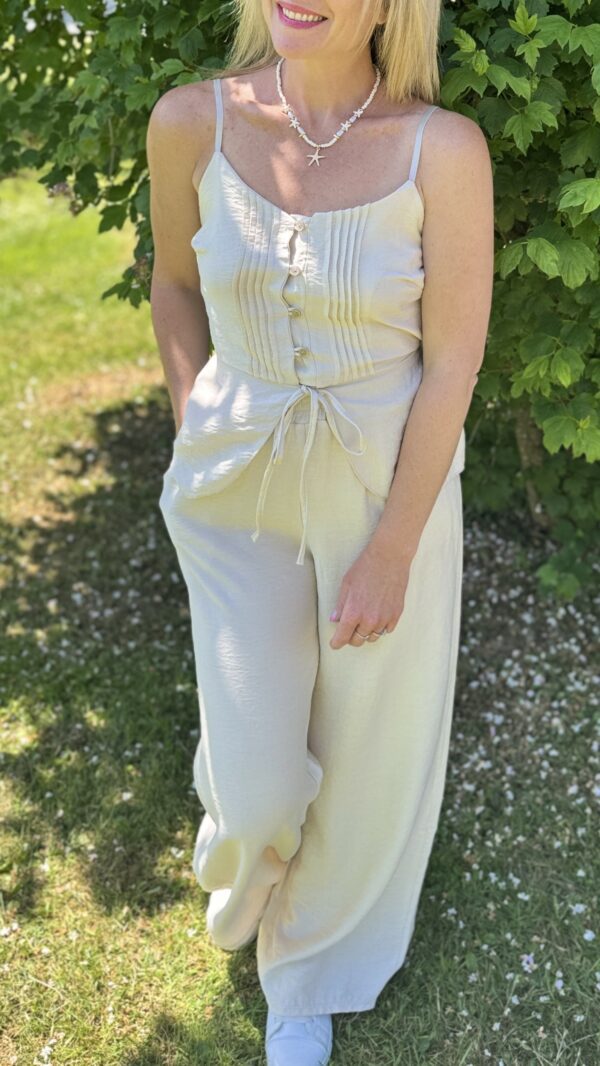 Ensemble top et pantalon ISADORA - Beige
